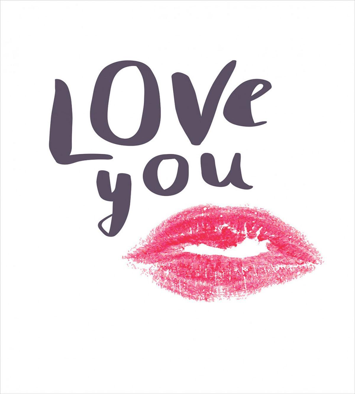 Love You and Lipstick Kiss — Pattern