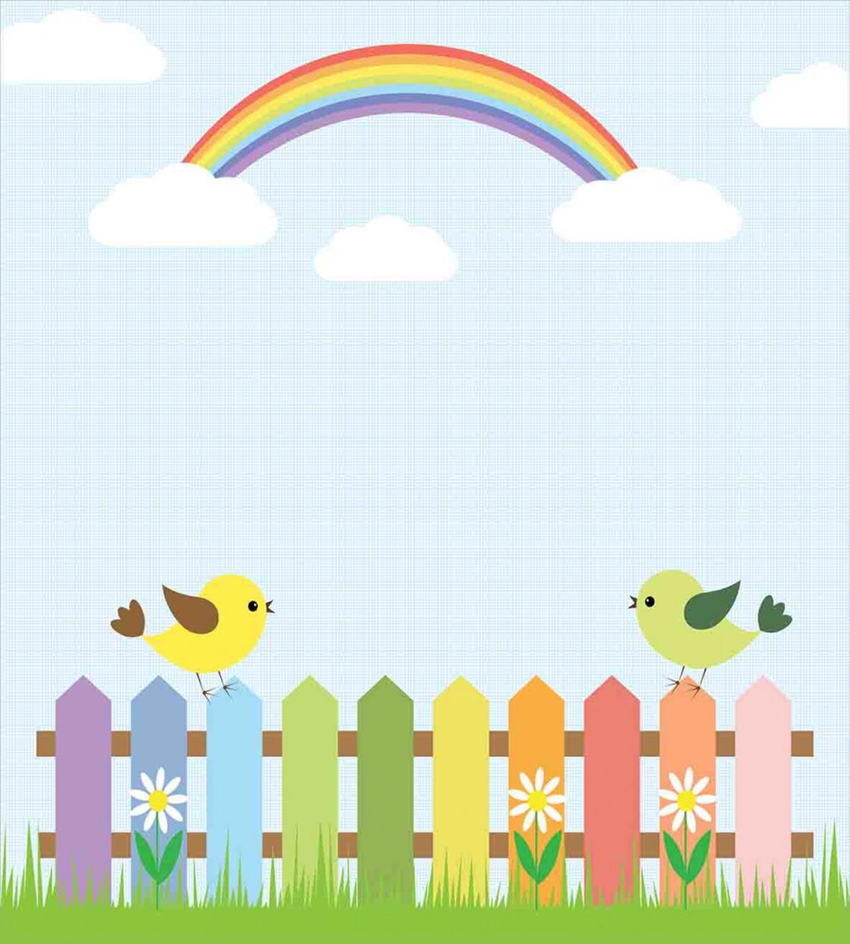Birds on Fence — Pattern