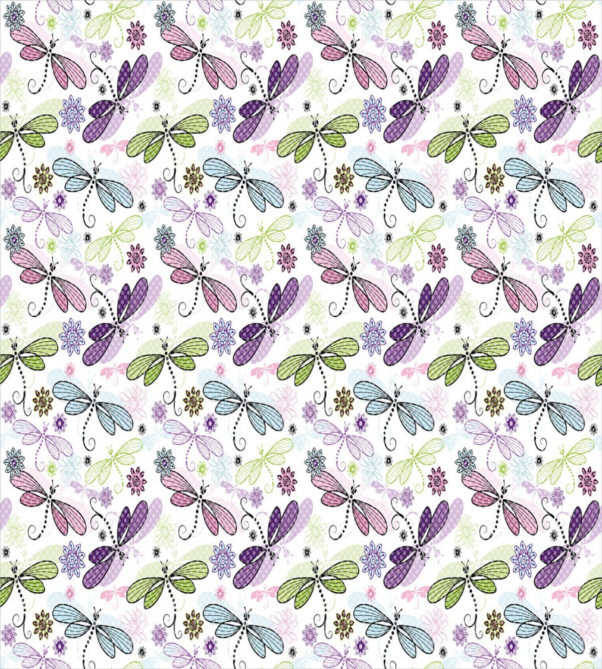 Dragonflies Flowers — Pattern