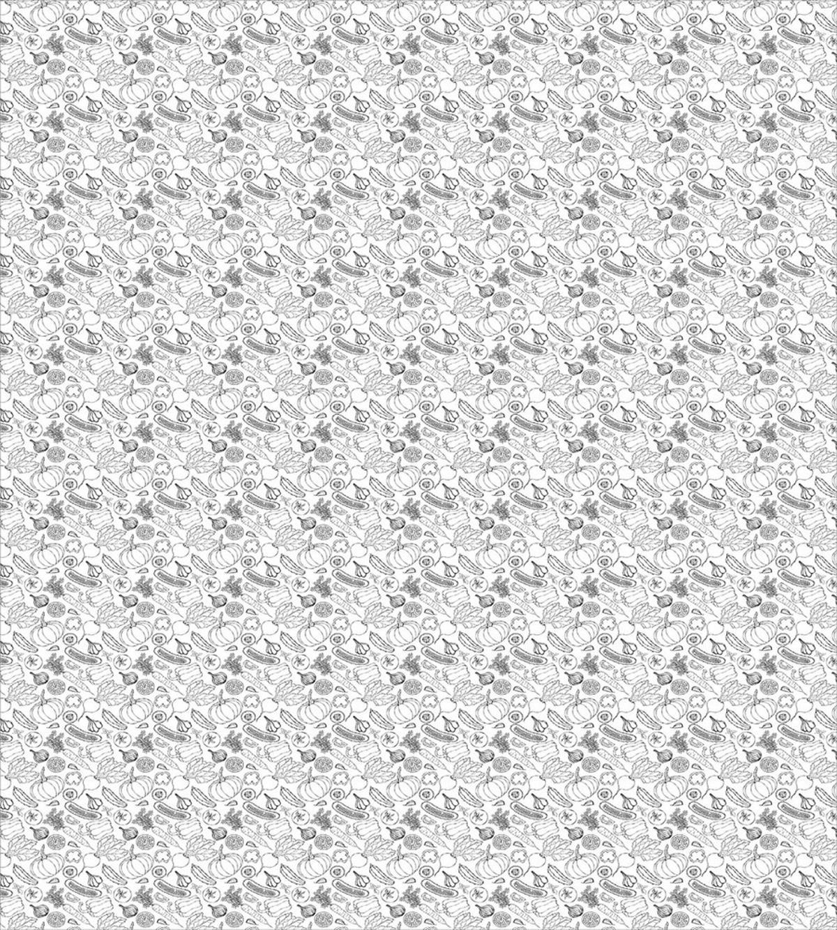 Outline Drawing of Vegetables — Pattern