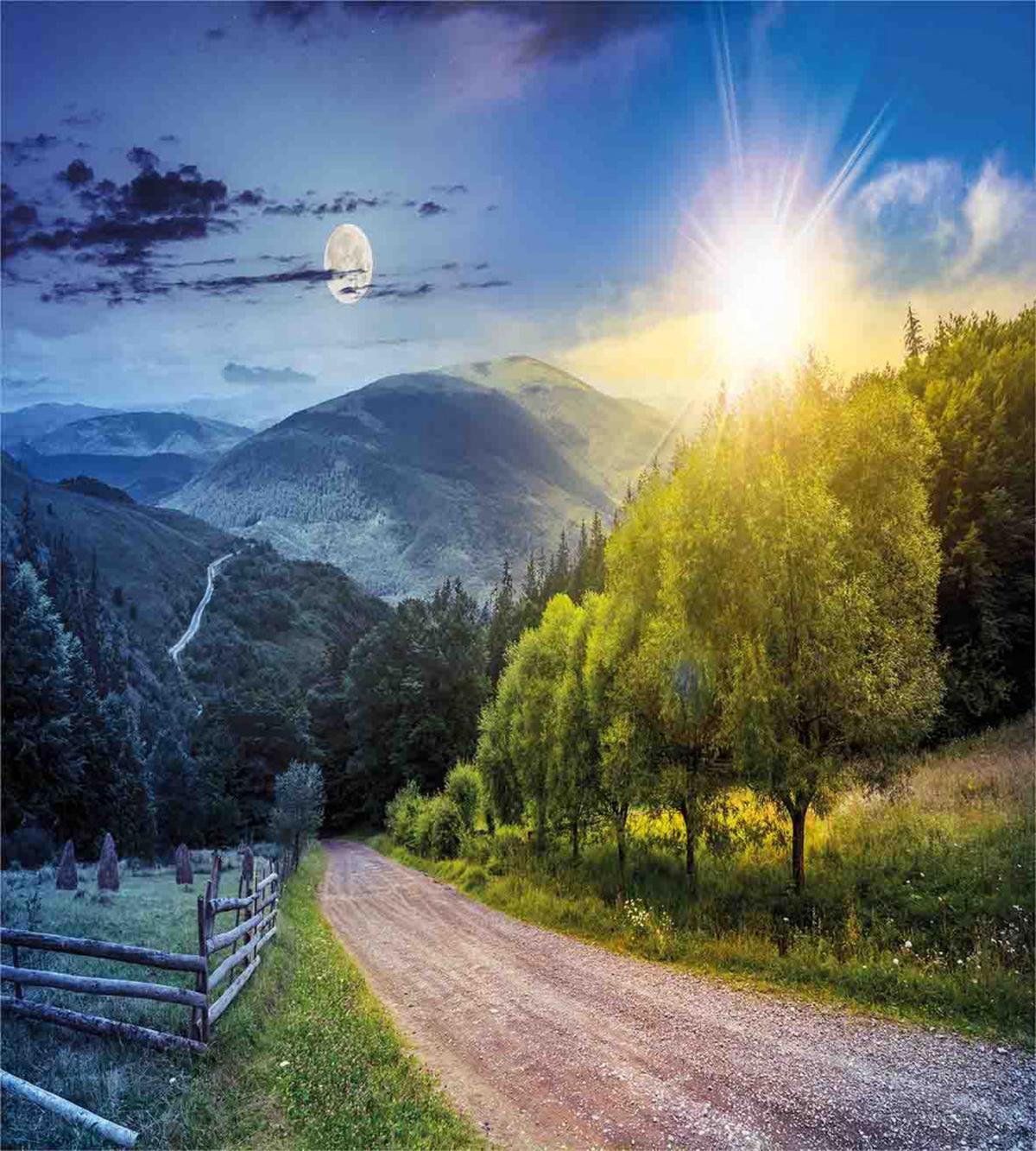 Moon and Sun View — Pattern