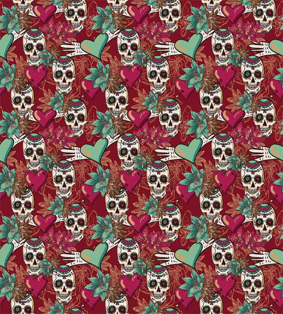 Exotic Flowers and Hearts — Pattern