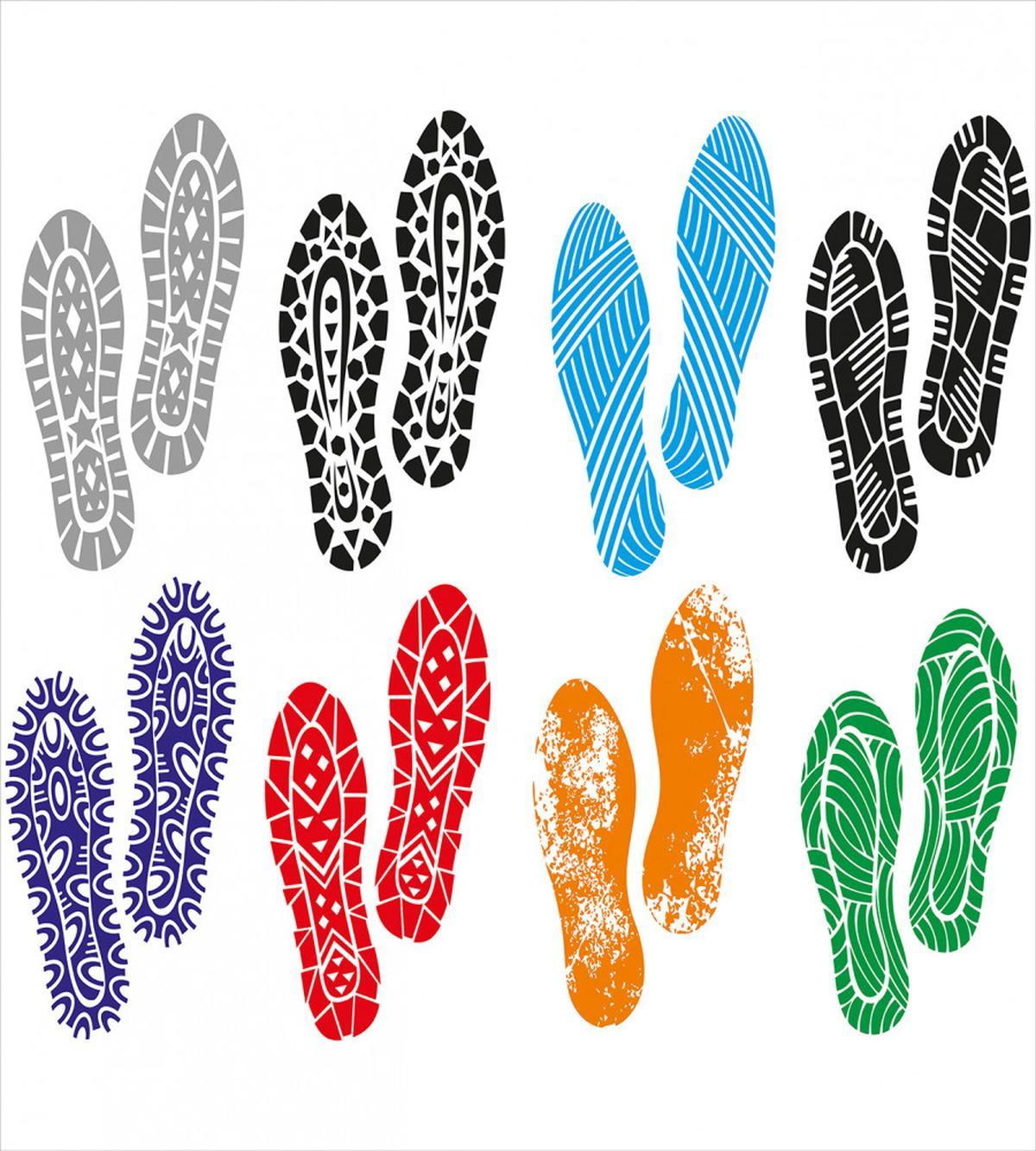 Foot and Shoe Prints — Pattern