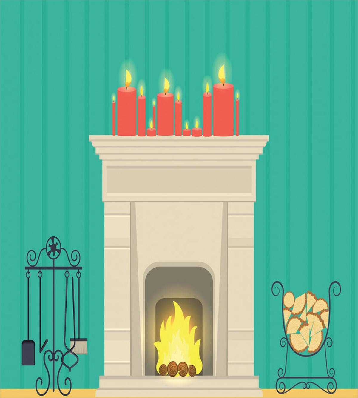 Classic Log Fire Candles — Pattern