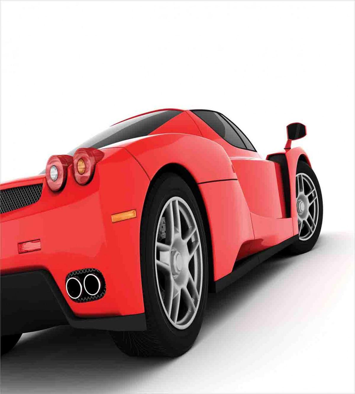 Red Super Sports Car — Pattern