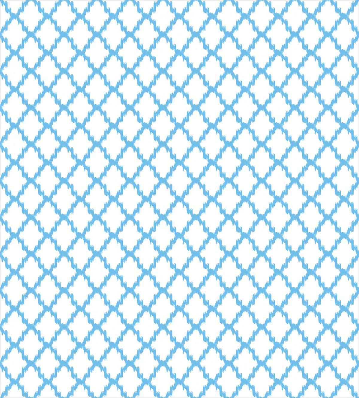 Blue Ikat Trellis — Pattern