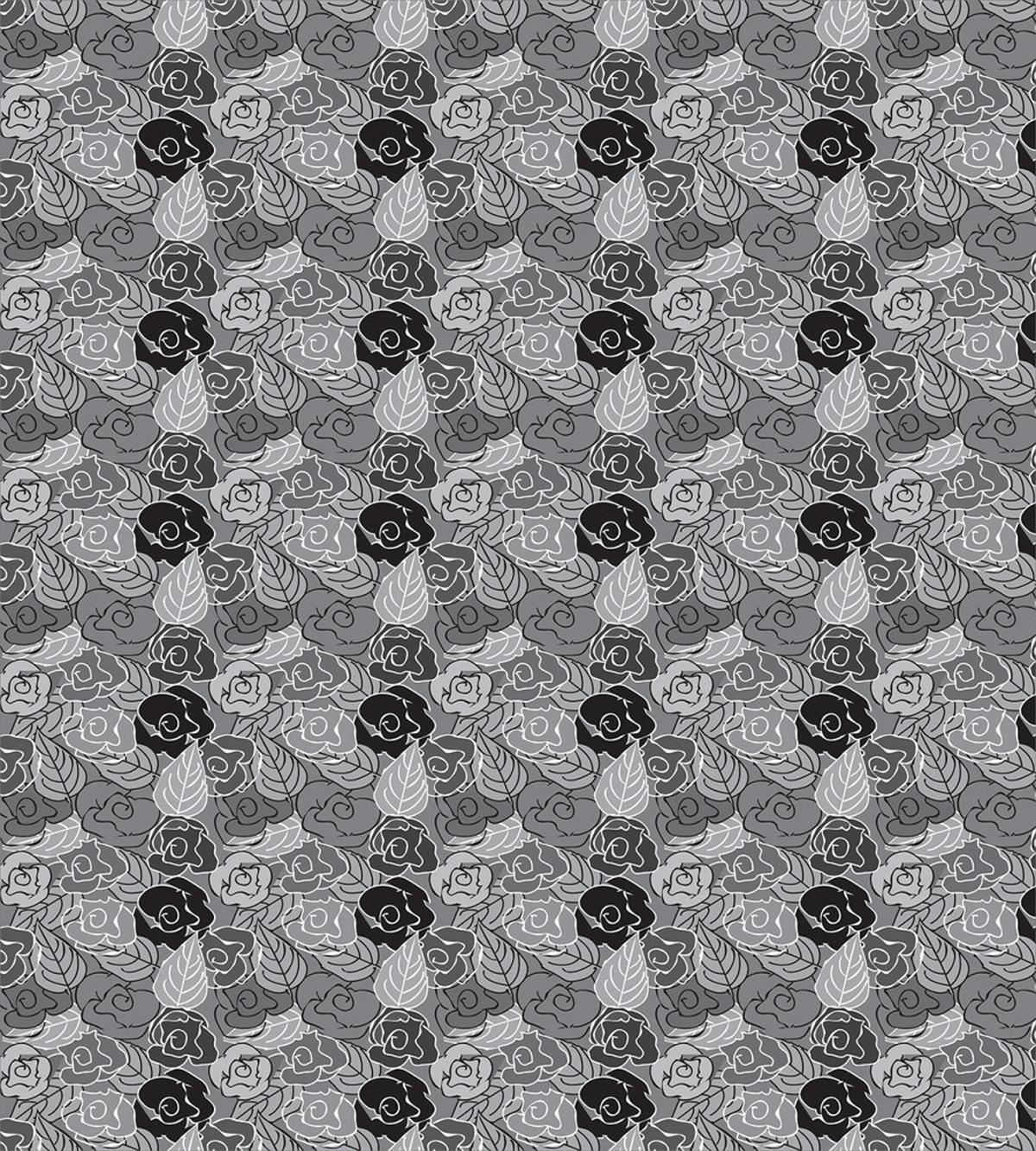 Greyscale Rose Bouquet — Pattern