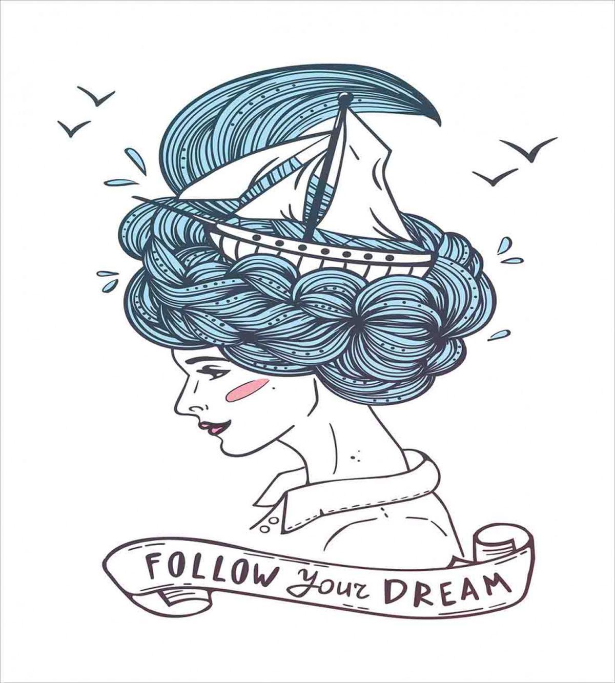 Girl with Blue Hair — Pattern