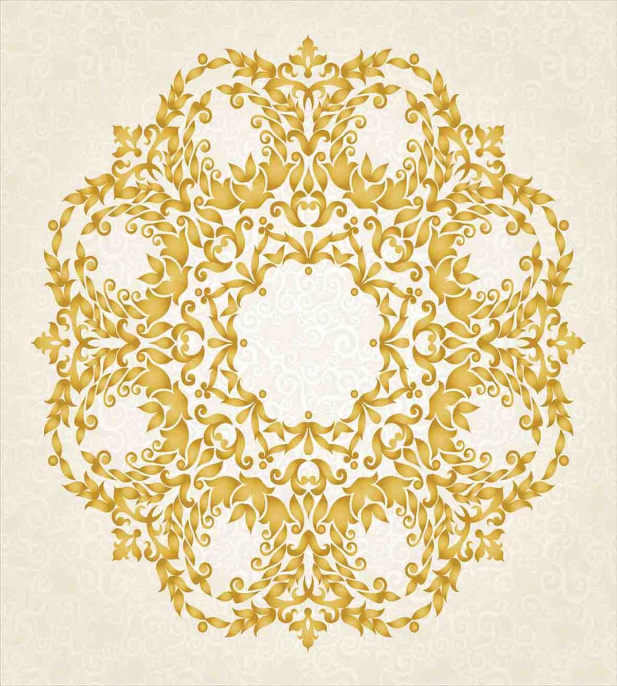 Floral Baroque Round — Pattern