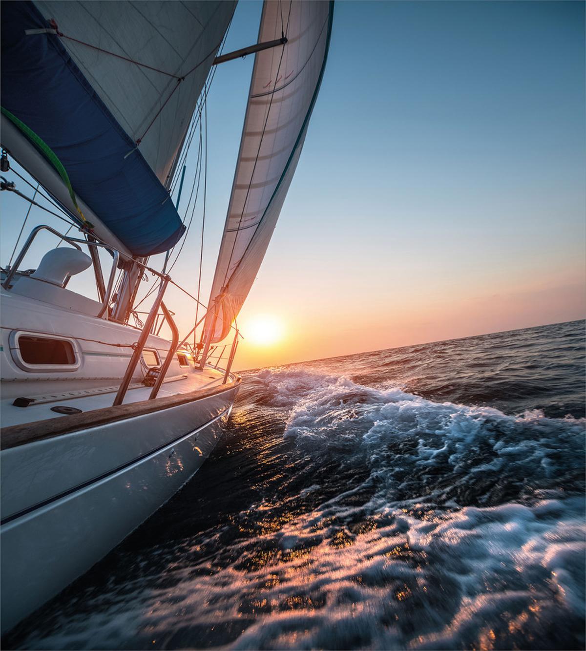 Sail Boat on Sea Hobby — Pattern