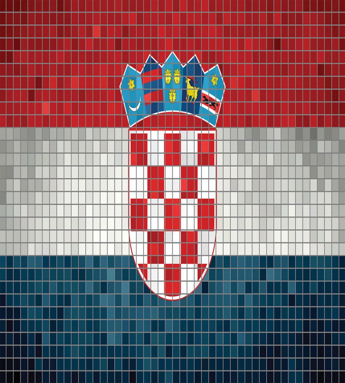 Flag with Mosaic Squares — Pattern