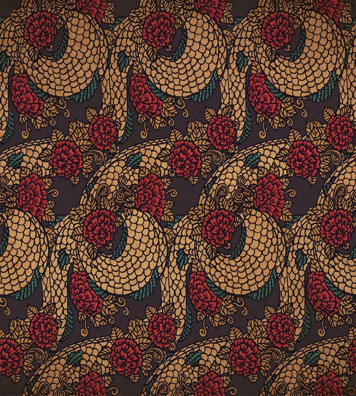 Traditional Roses Dragon — Pattern