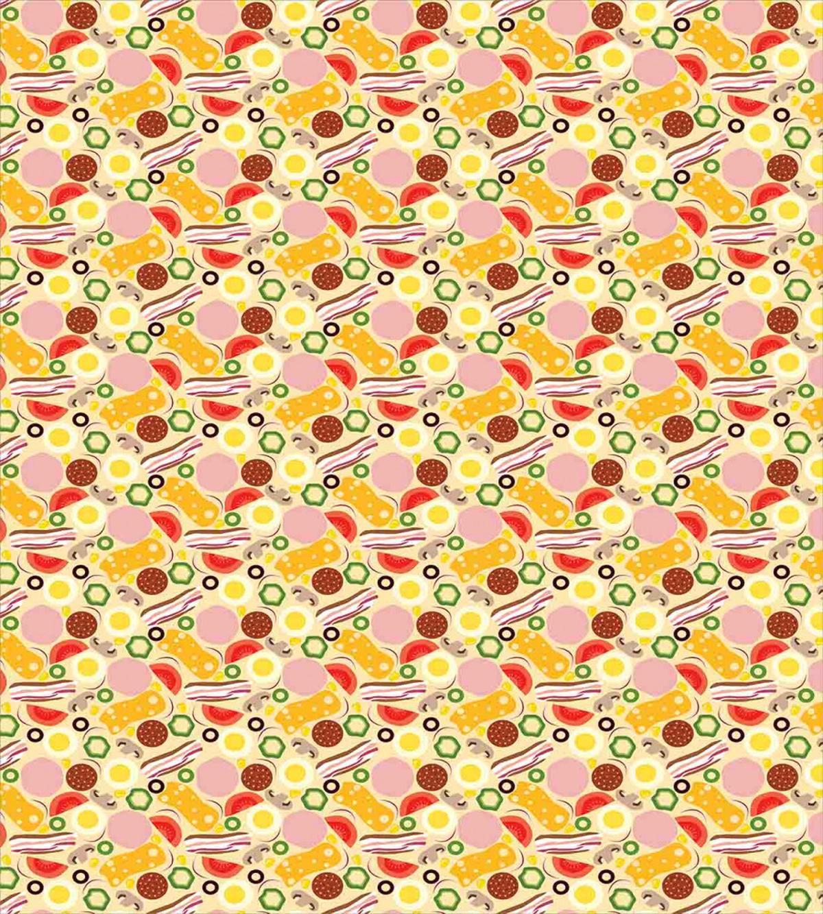 Graphic Pizza Toppings — Pattern