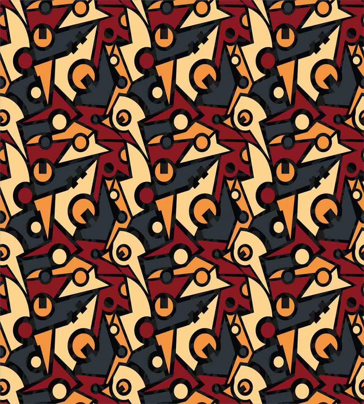 Retro Triangles Circles — Pattern