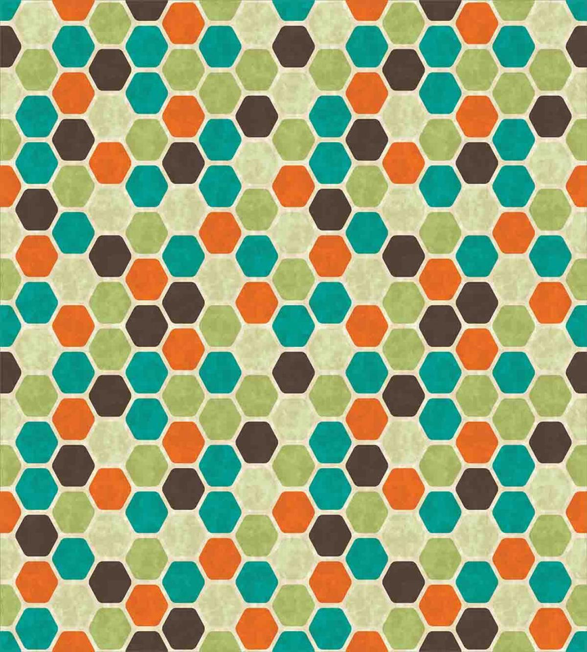 Grunge Colorful Hexagons — Pattern