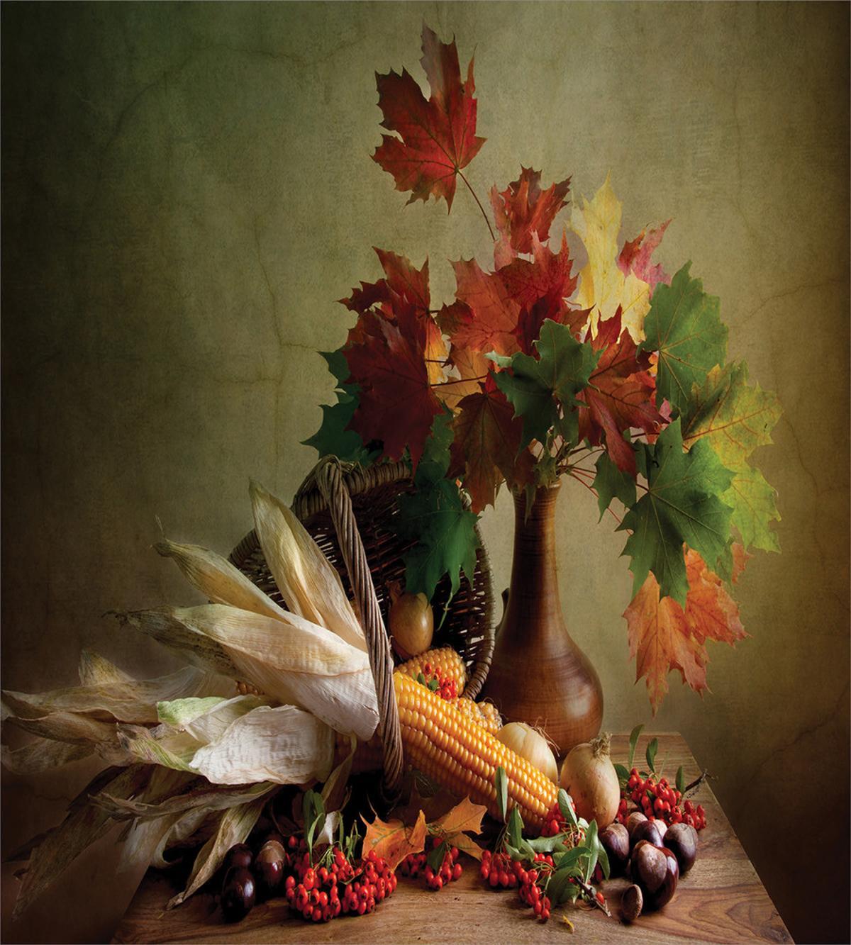 Fall Vegetables Leaves — Pattern