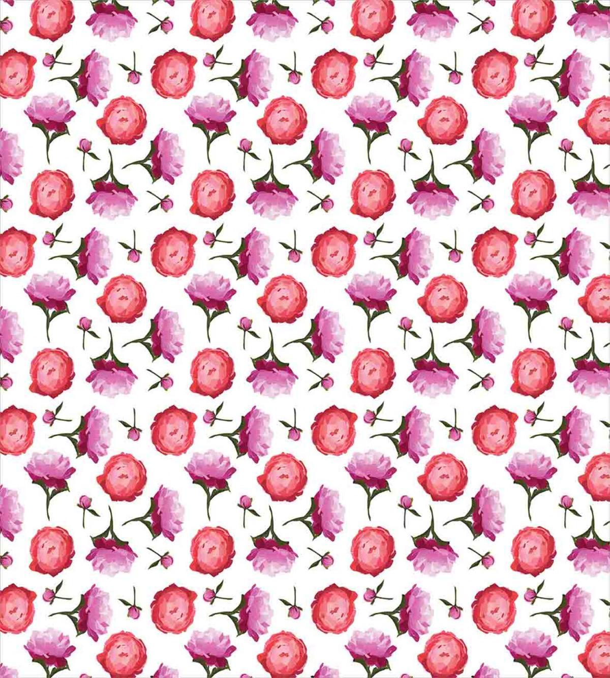 Pink and Violet Peonies — Pattern
