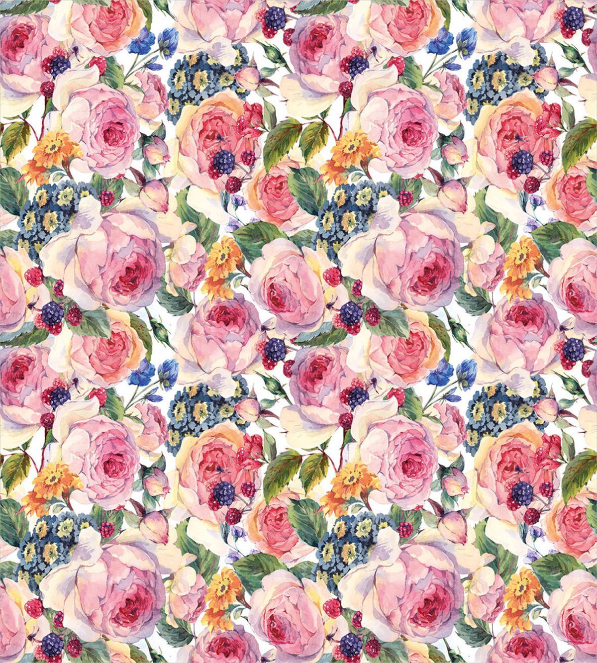 Shabby Plant Rose Floral — Pattern