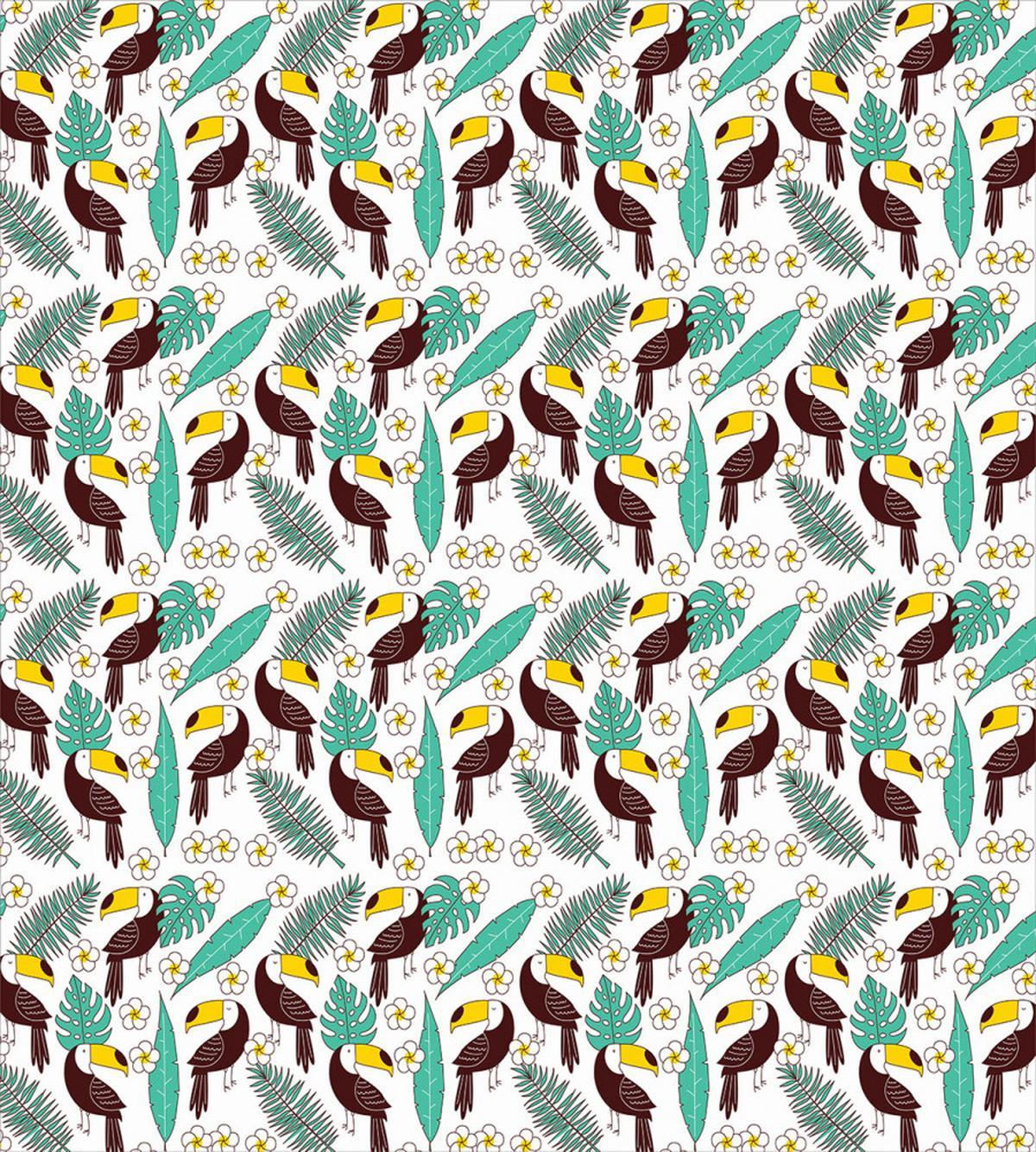 Toucan Bird Tropical Leaves — Pattern