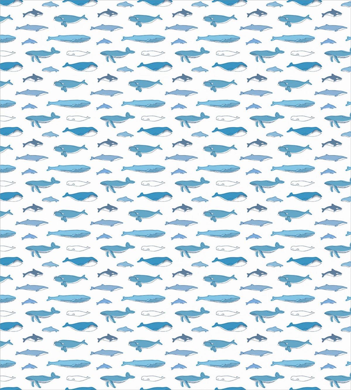 Hand Drawn Aquatic Mammal — Pattern