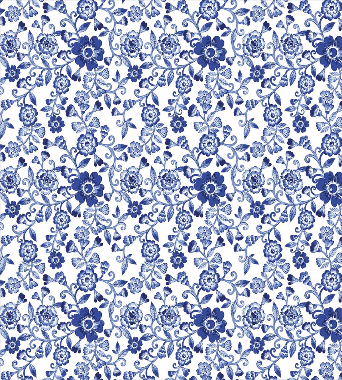 Vibrant Blue Flowers — Pattern