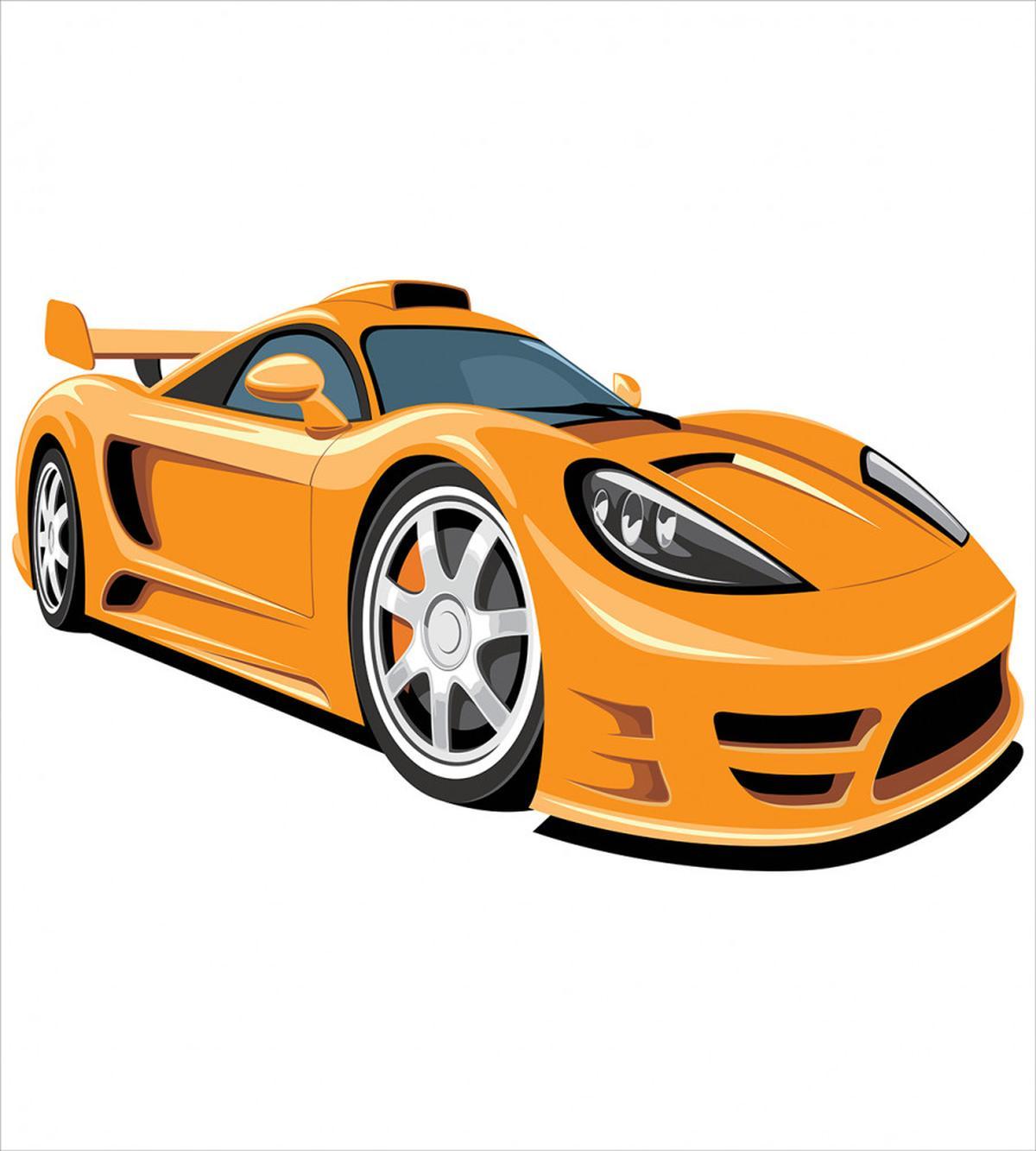 Orange Fast Sports Car — Pattern