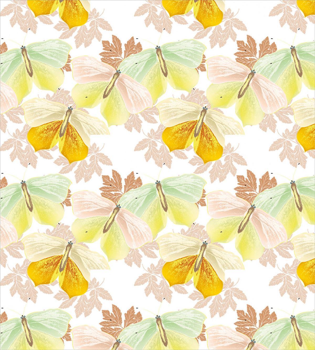 Soft Butterflies and Leaves — Pattern