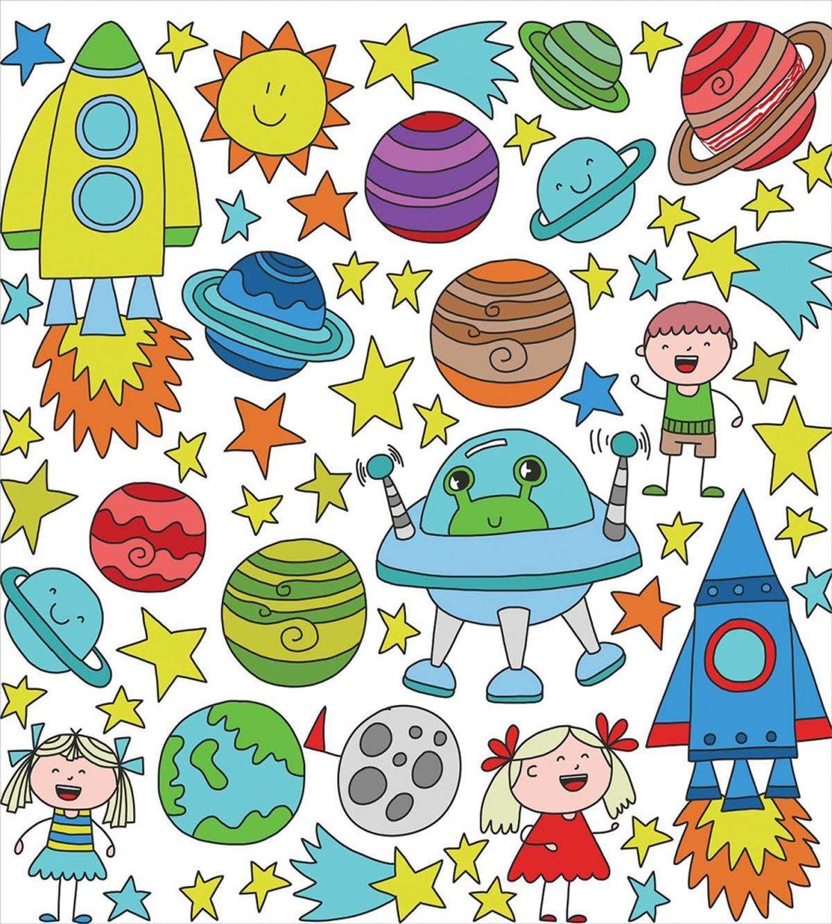 Vivid Childish Outer Space — Pattern