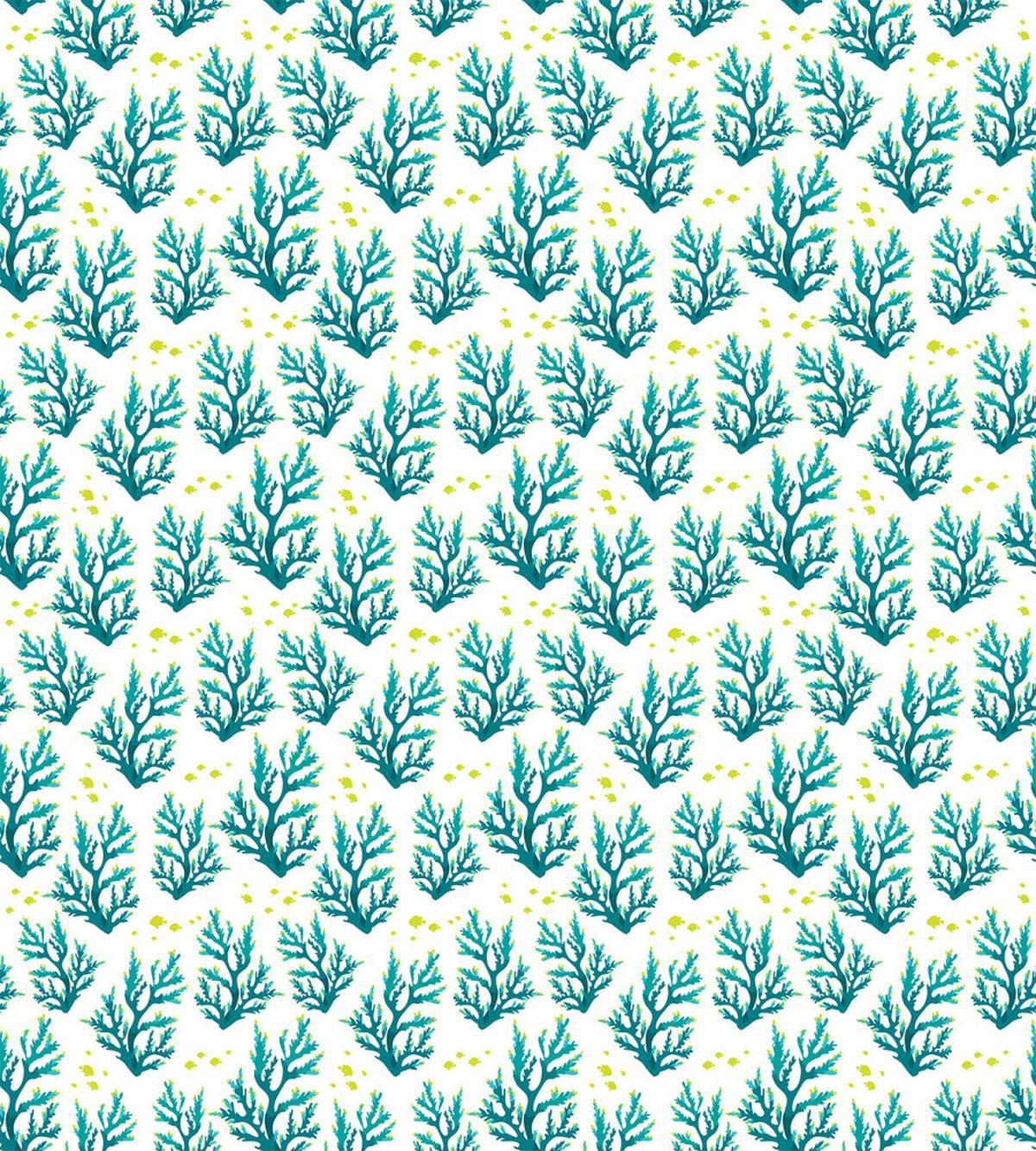 Corals and Fish Silhouette — Pattern
