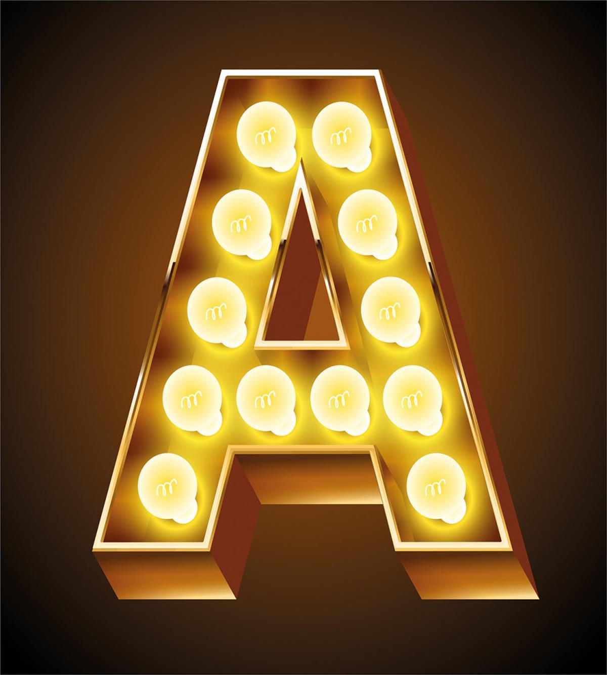 First Letter ABC Design — Pattern