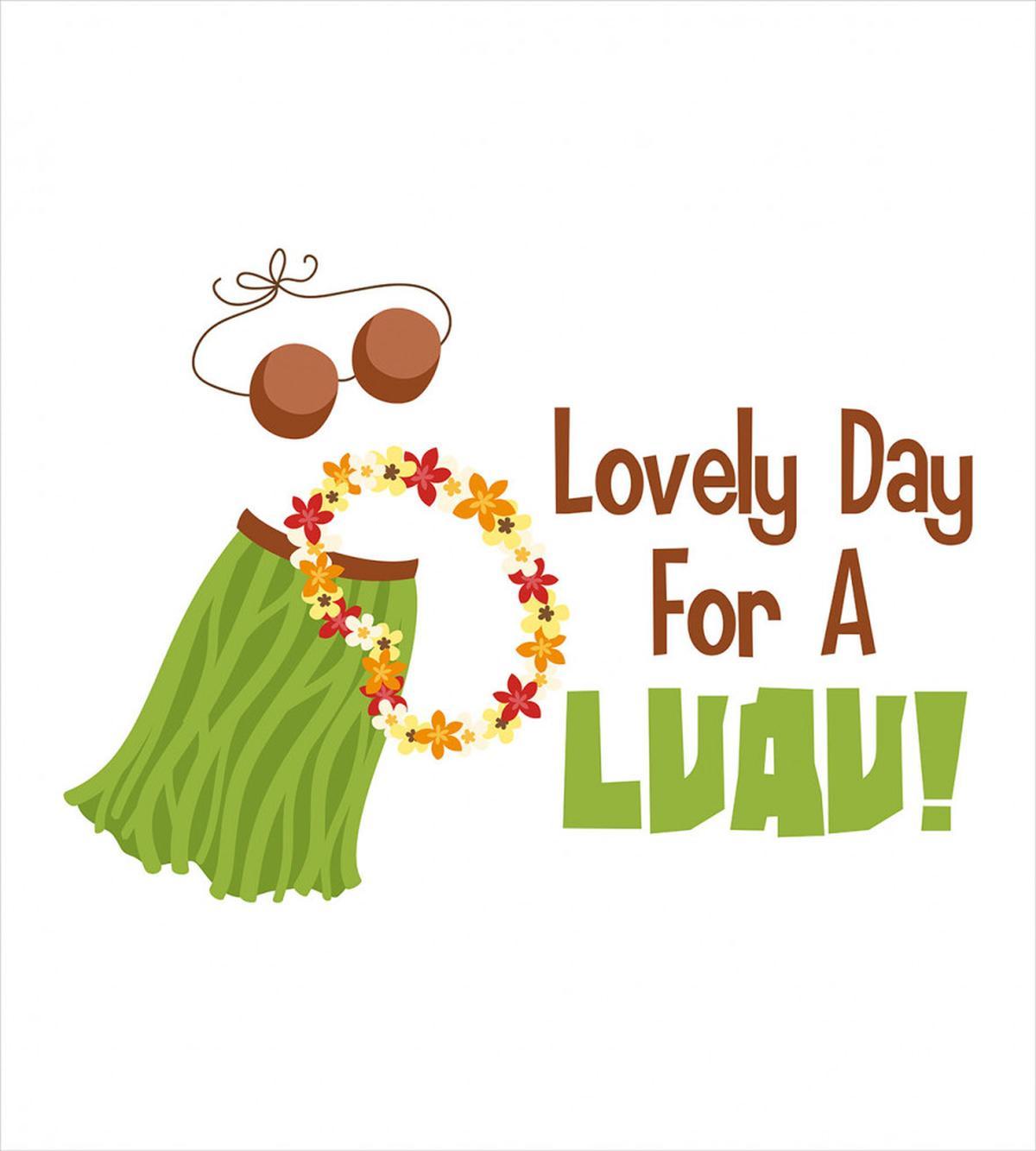 Day for a Luau Wording Ethnic — Pattern