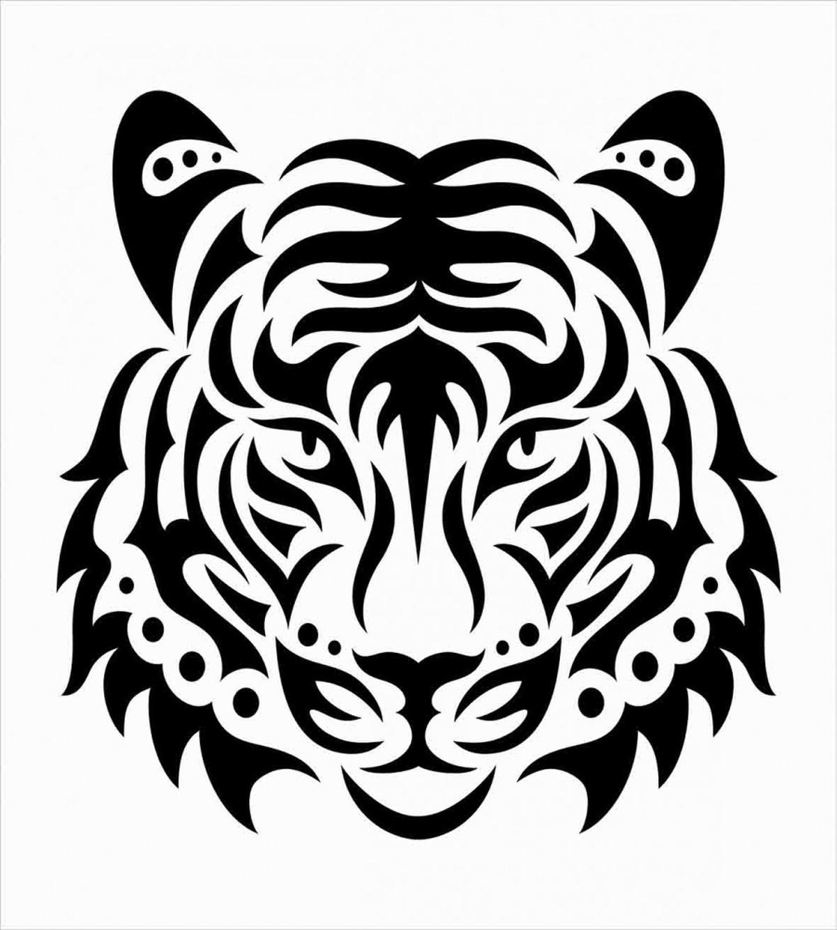 Wild Tiger Head — Pattern