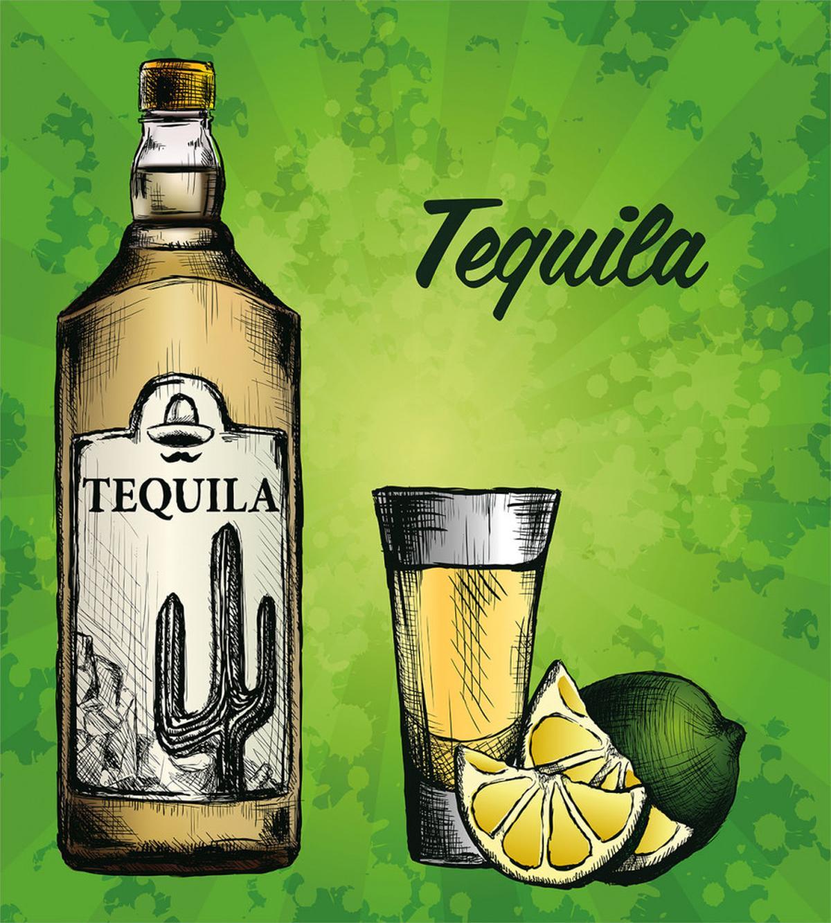 Bottle Shot Glass and Lime — Pattern