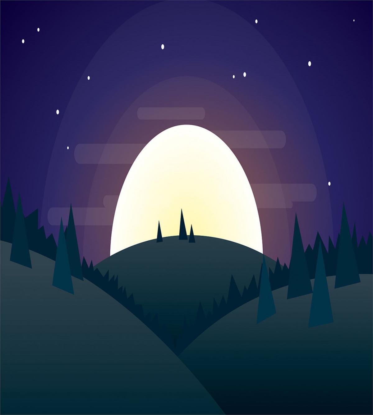 Night Forest Starry Sky — Pattern