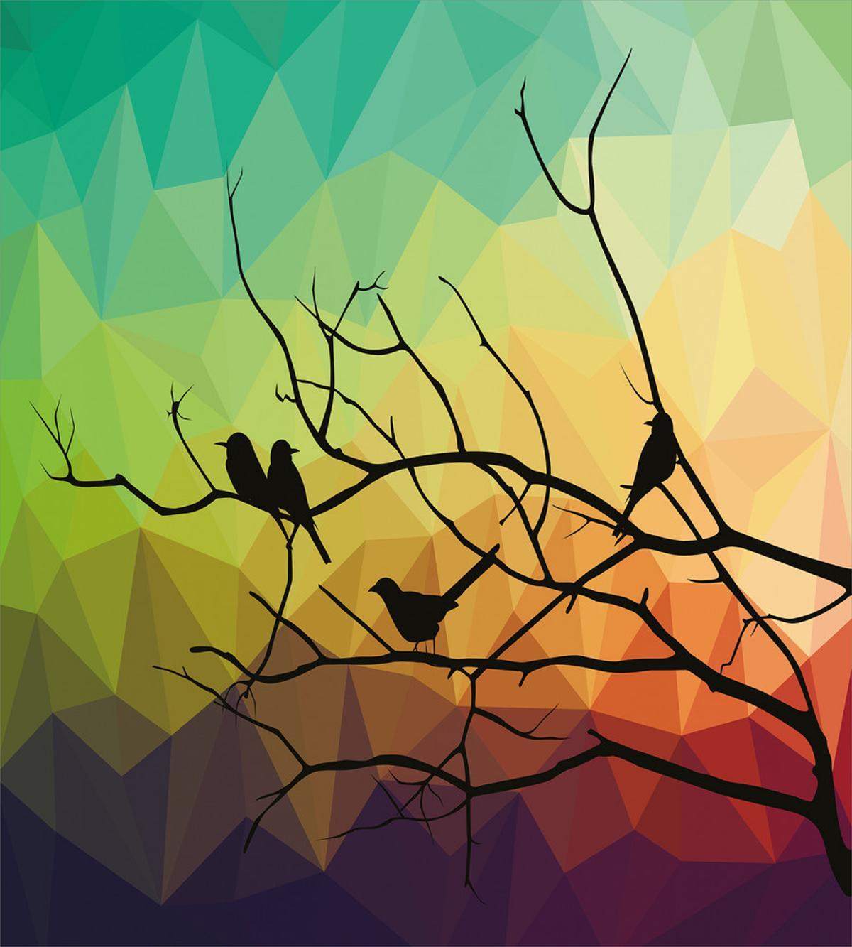 Abstract Bird and Branch — Pattern
