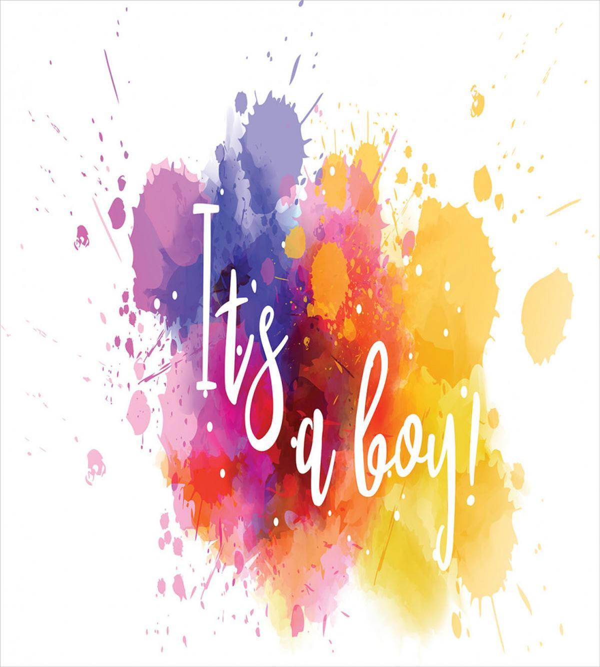 Baby Boy Paint Stains — Pattern