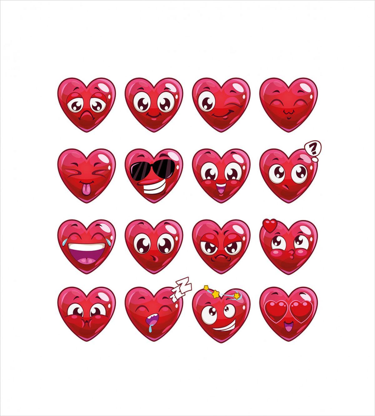 Abstract Cartoon Hearts — Pattern