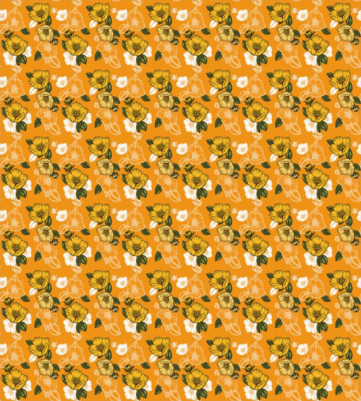 Orange Tones Spring Blossom — Pattern