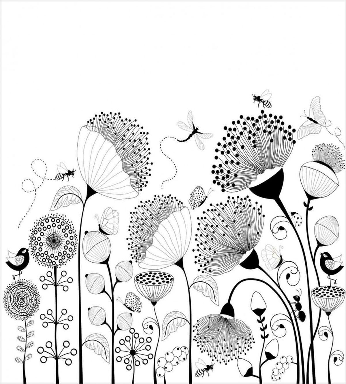 Blooming Flower Bee — Pattern