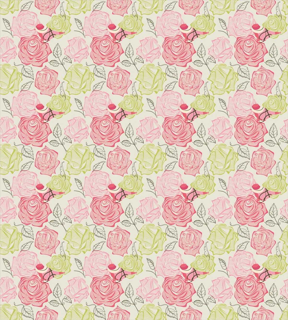 Retro Rose Feminine — Pattern
