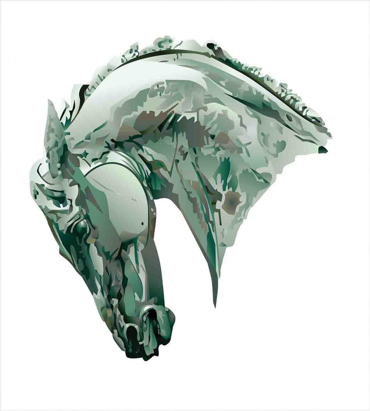 Green Stain Horse Head — Pattern