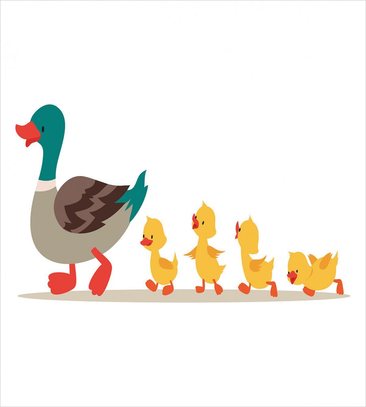 Mother Duck Babies Row — Pattern