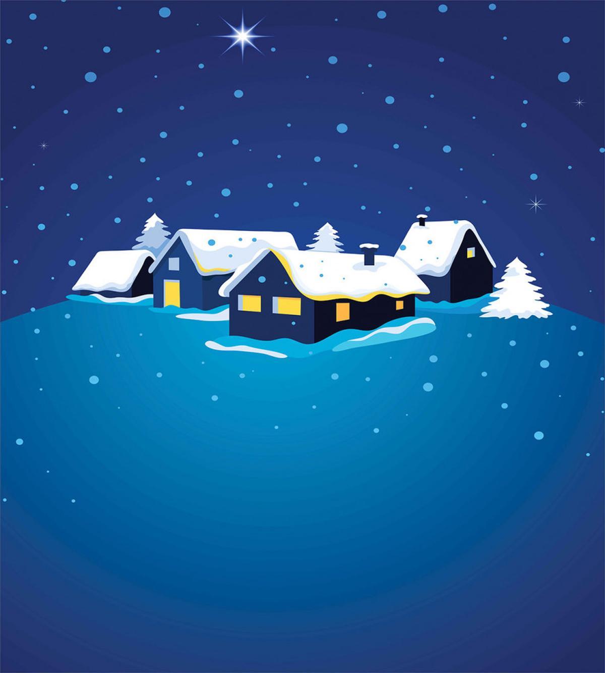 Snowy Small Town Cozy Home — Pattern