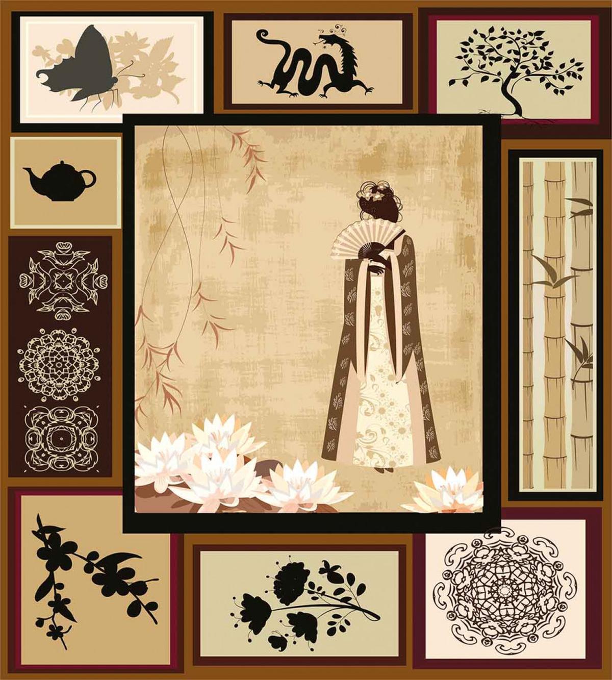 Girl in Dress Cultural — Pattern