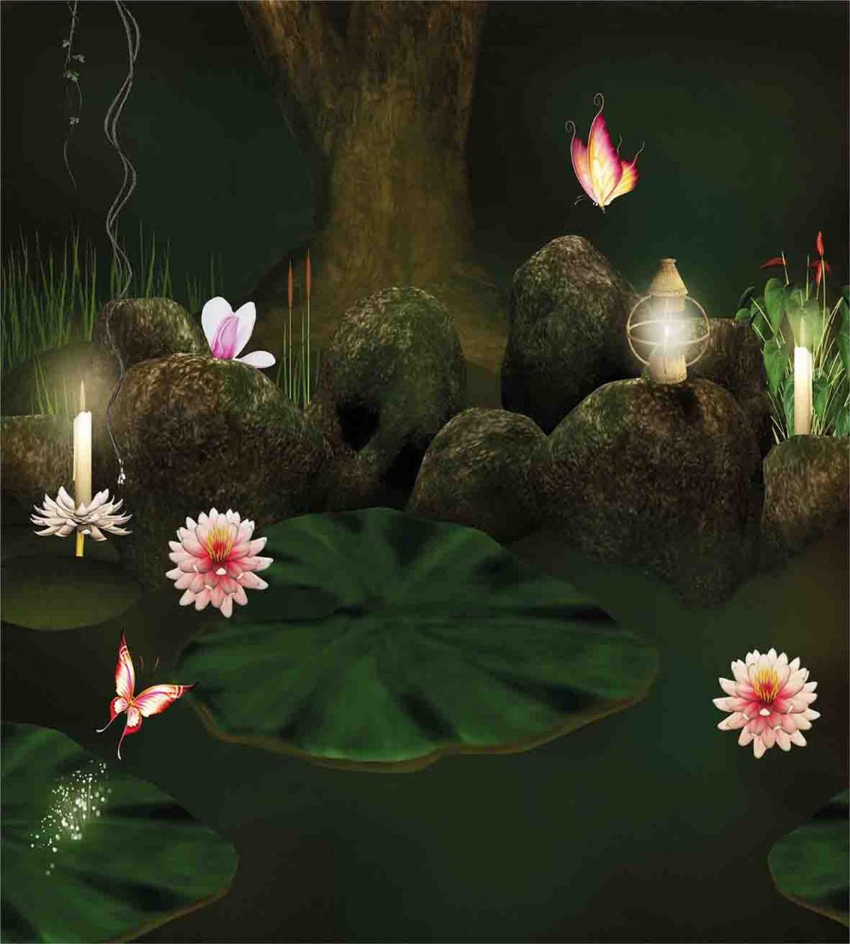 Mystic Forest with Candle — Pattern