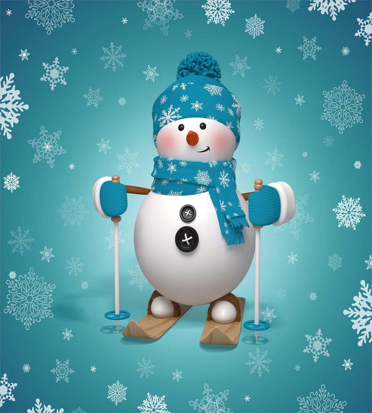 Skiing Snowflakes Fun — Pattern