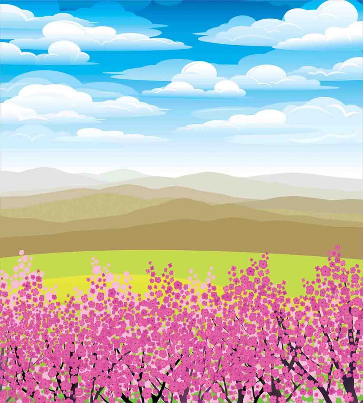 Branches with Mountain — Pattern