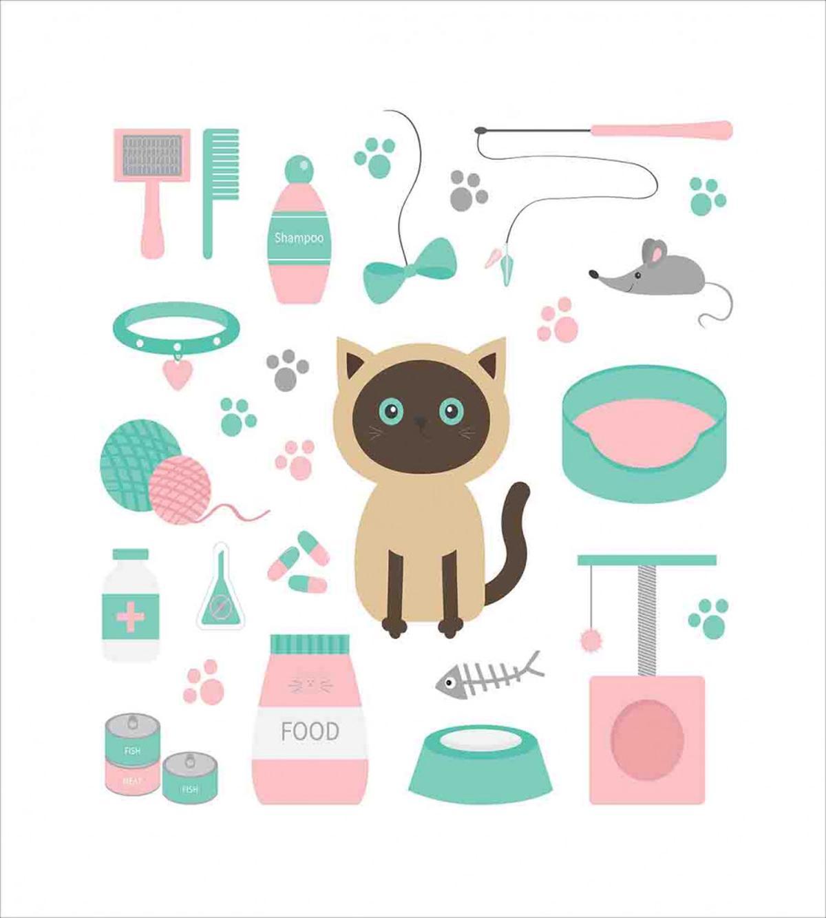 Cartoon Domestic Siamese — Pattern