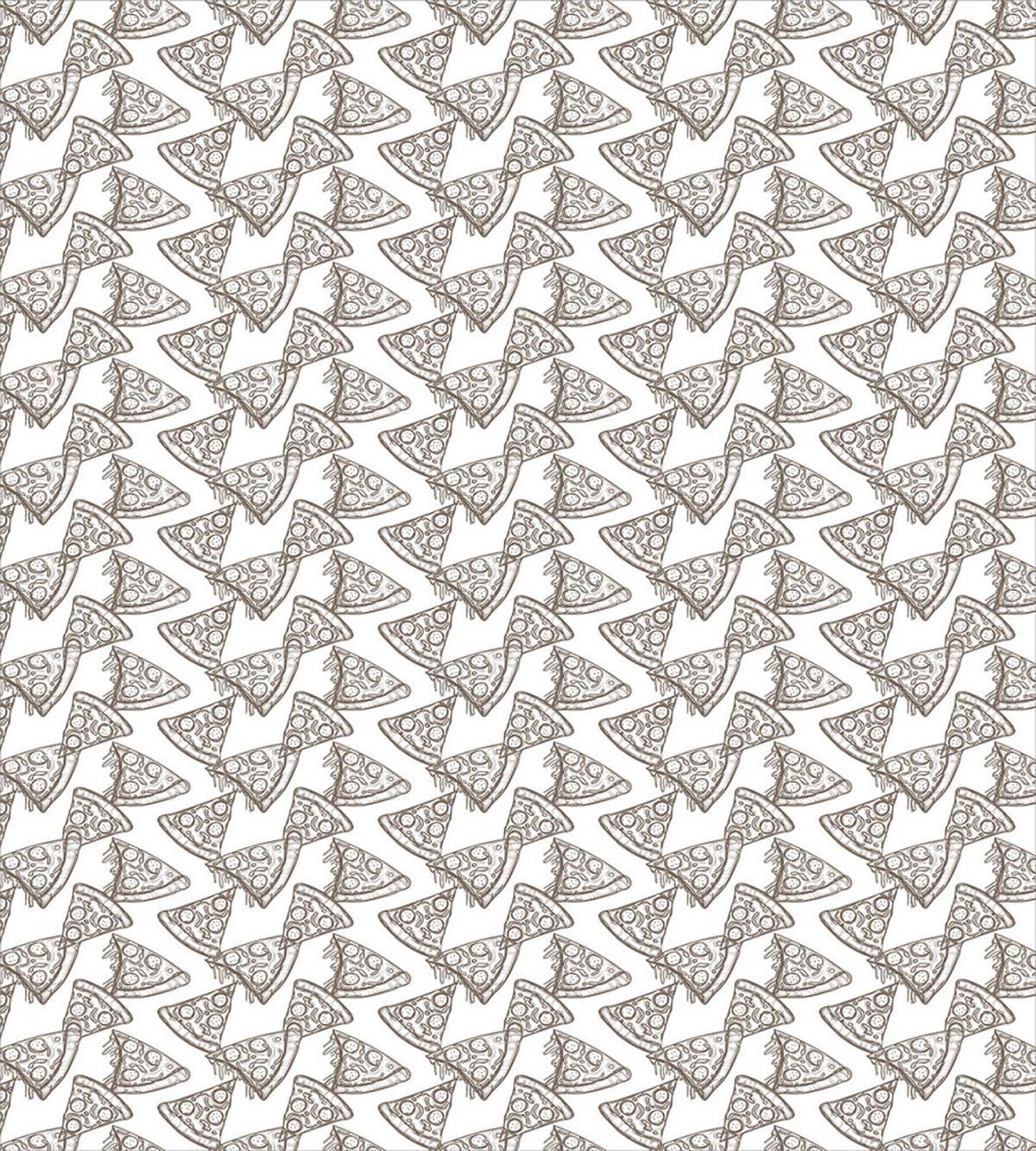 Simplistic Drawn Pizza Slices — Pattern