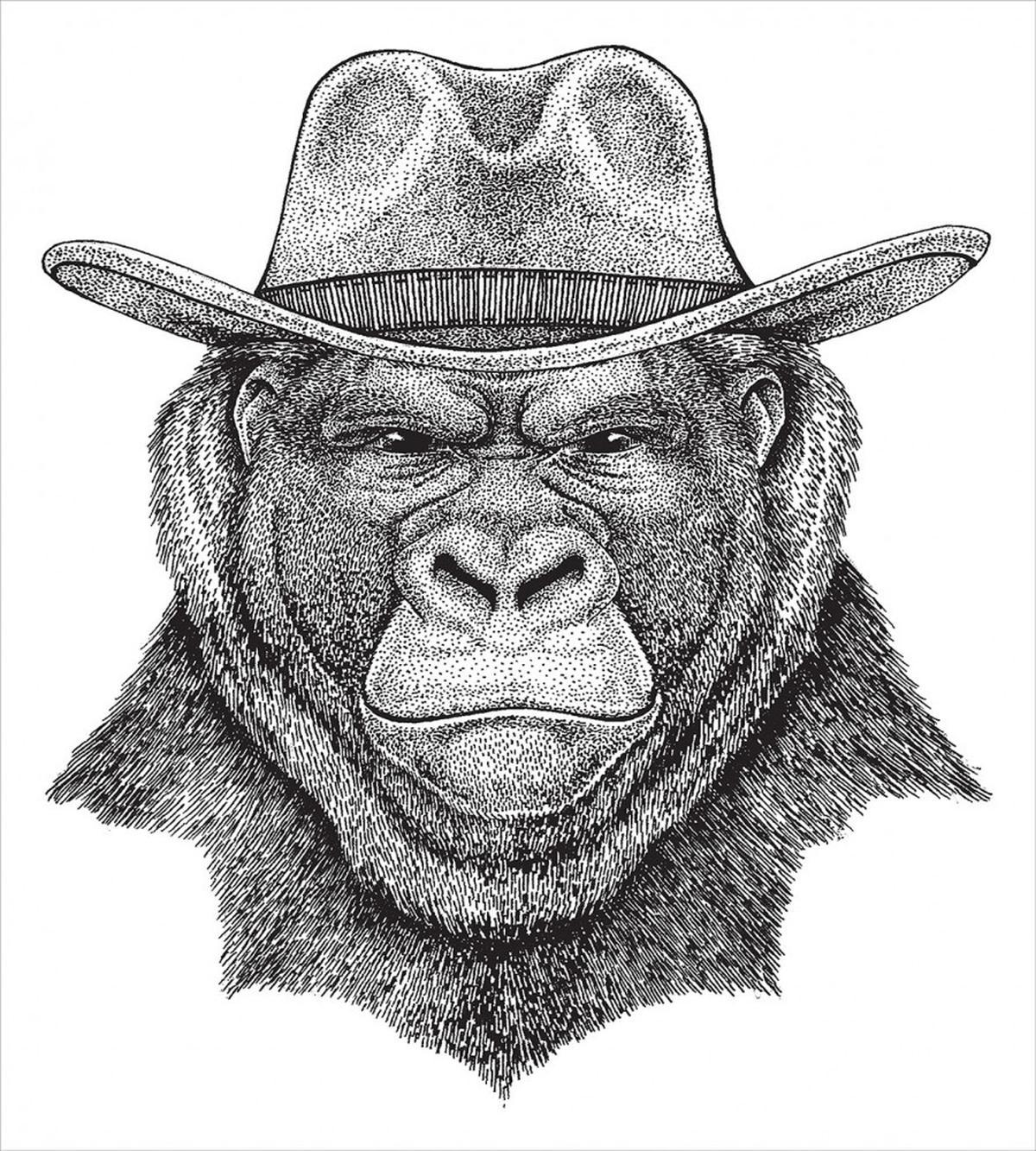 Old Monkey in a Cowboy Hat — Pattern
